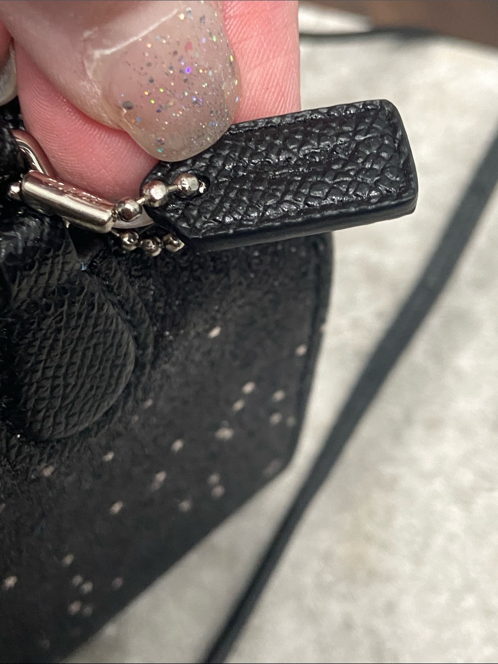 Coach Black Glitter Star Mini Satchel - Picture 5 of 7